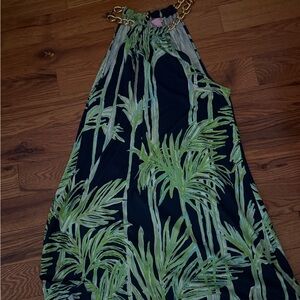 Lilly Pulitzer Black and Green Mini Dress